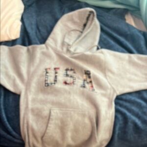 Gray USA Kids Hoodie